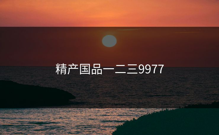精产国品一二三9977 精产国品一二三9977